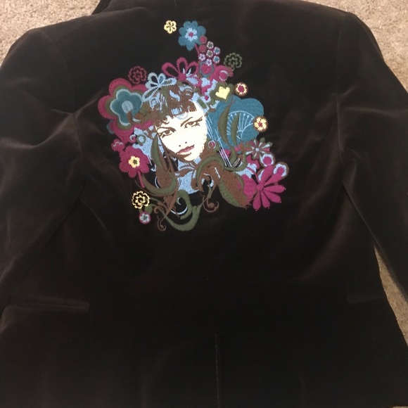 True religion VELVET blazer  with embroidery - Picture 1 of 3
